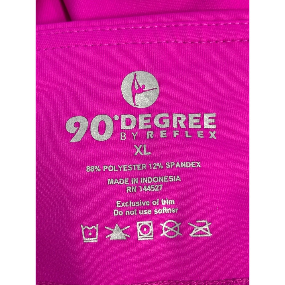 90 Degree by Reflex Womens XL Leggings Set of 2 Teal Magenta High Rise Athletic - Picture 5 of 5
